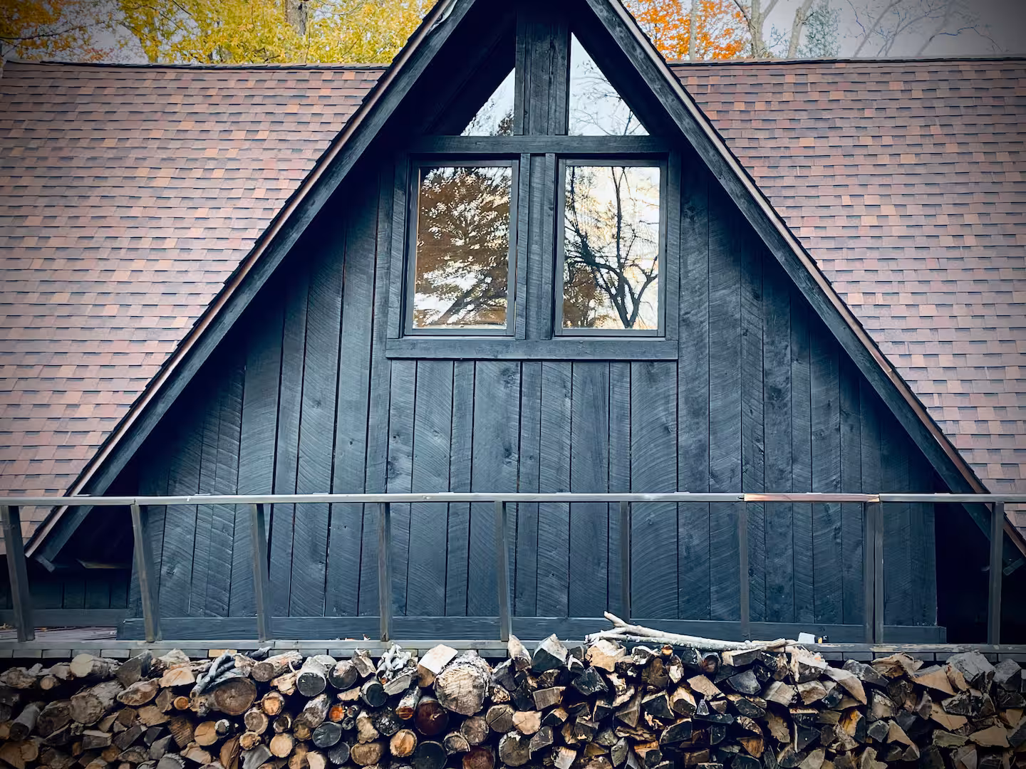 A-Frame dark wood exterior
