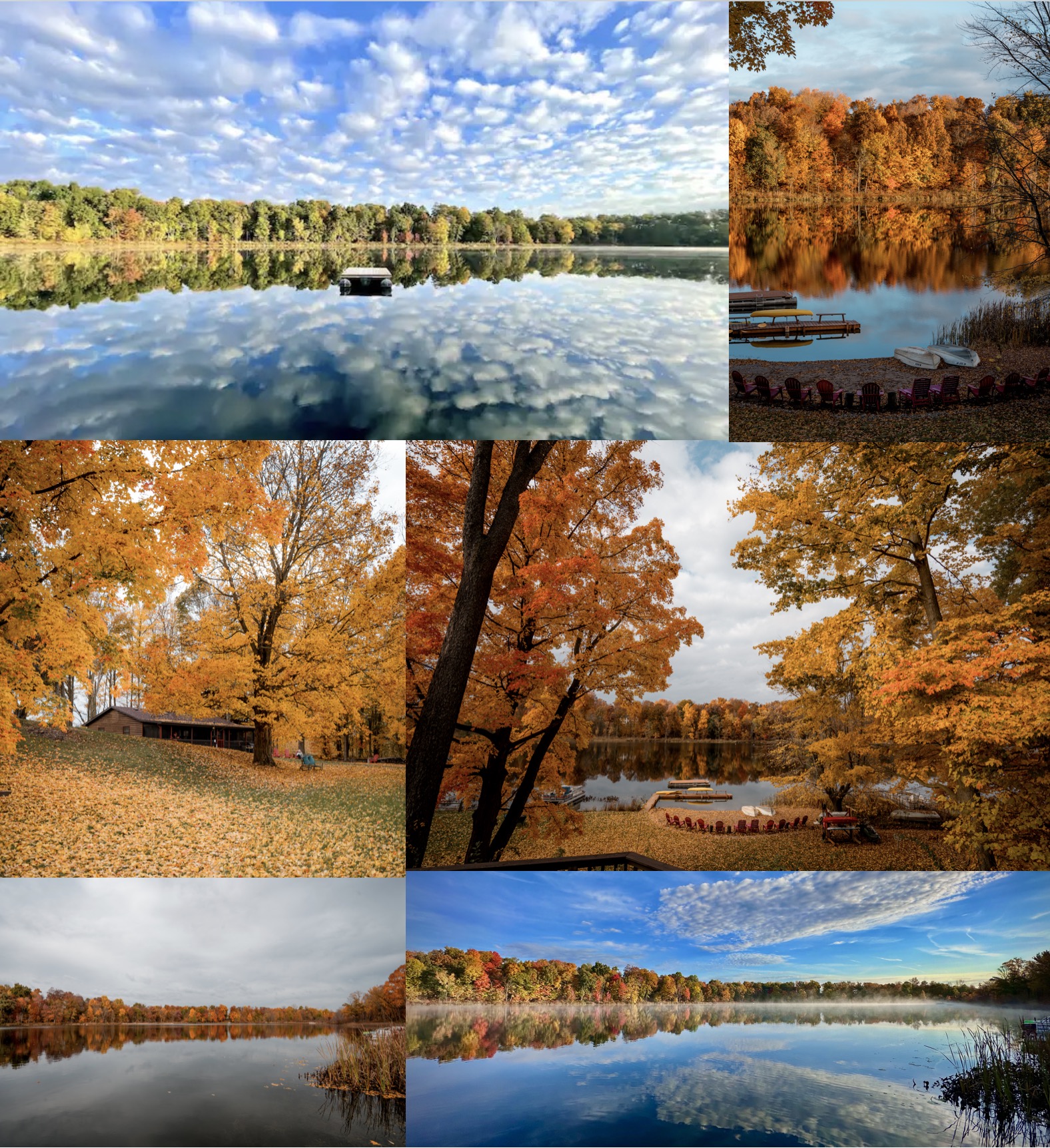 Fall on Lake Huyck — stunning autumn foliage, lake reflections, and golden landscapes