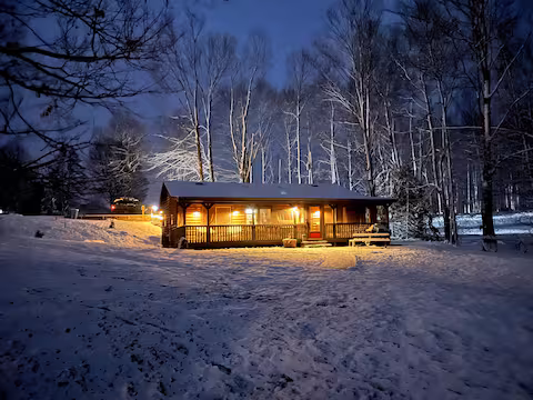 Log Cabin in winter