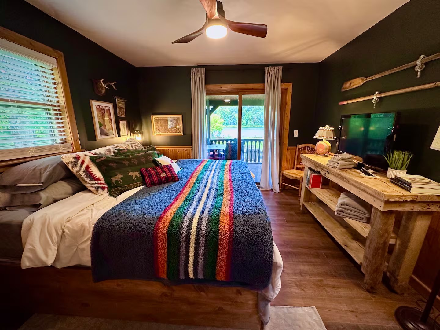Master bedroom with TV